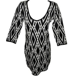 NWT Body Central Stilletto's Geometric Bodycon Knit Dress